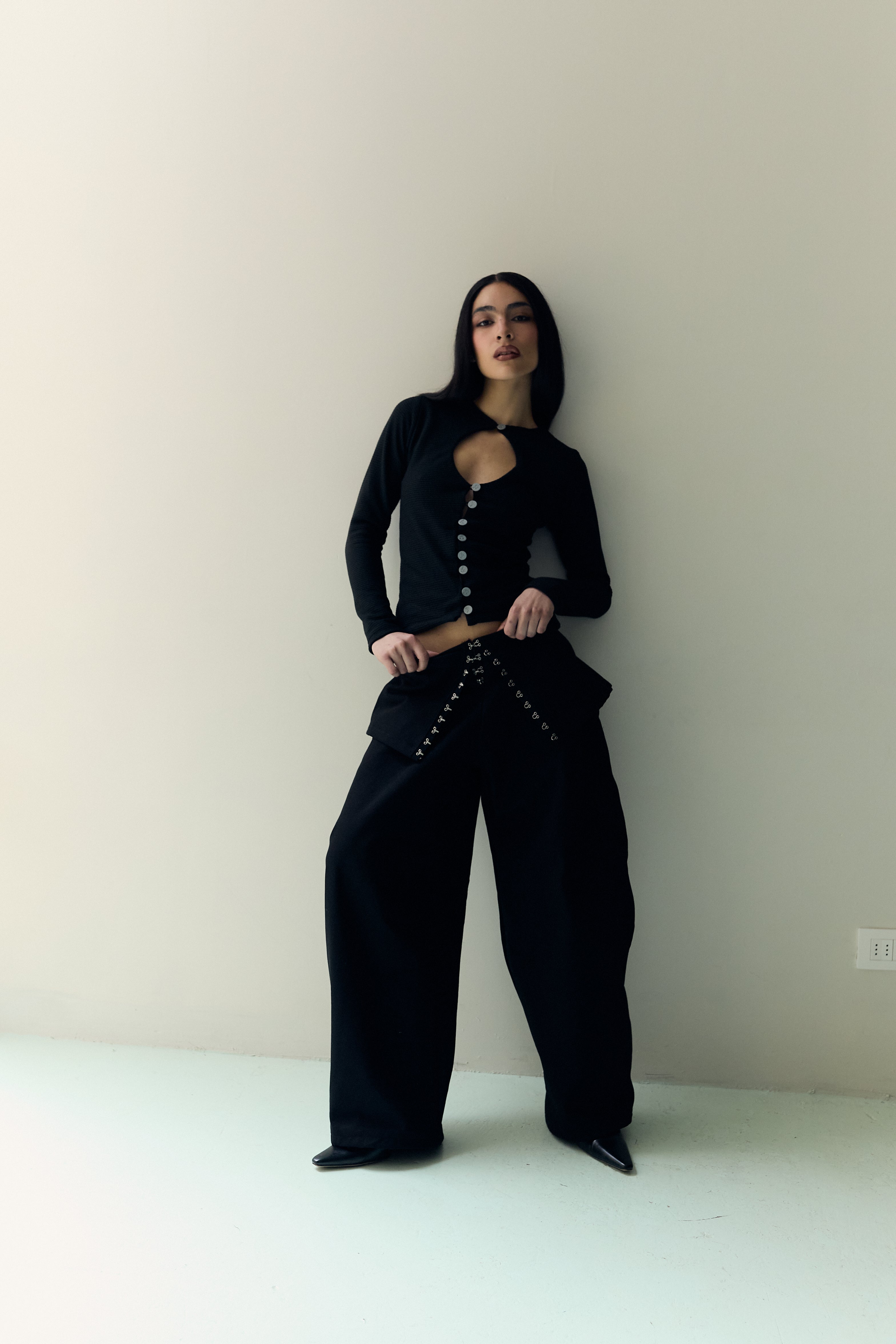 Buttons Music Black top