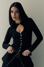 Buttons Music Black top